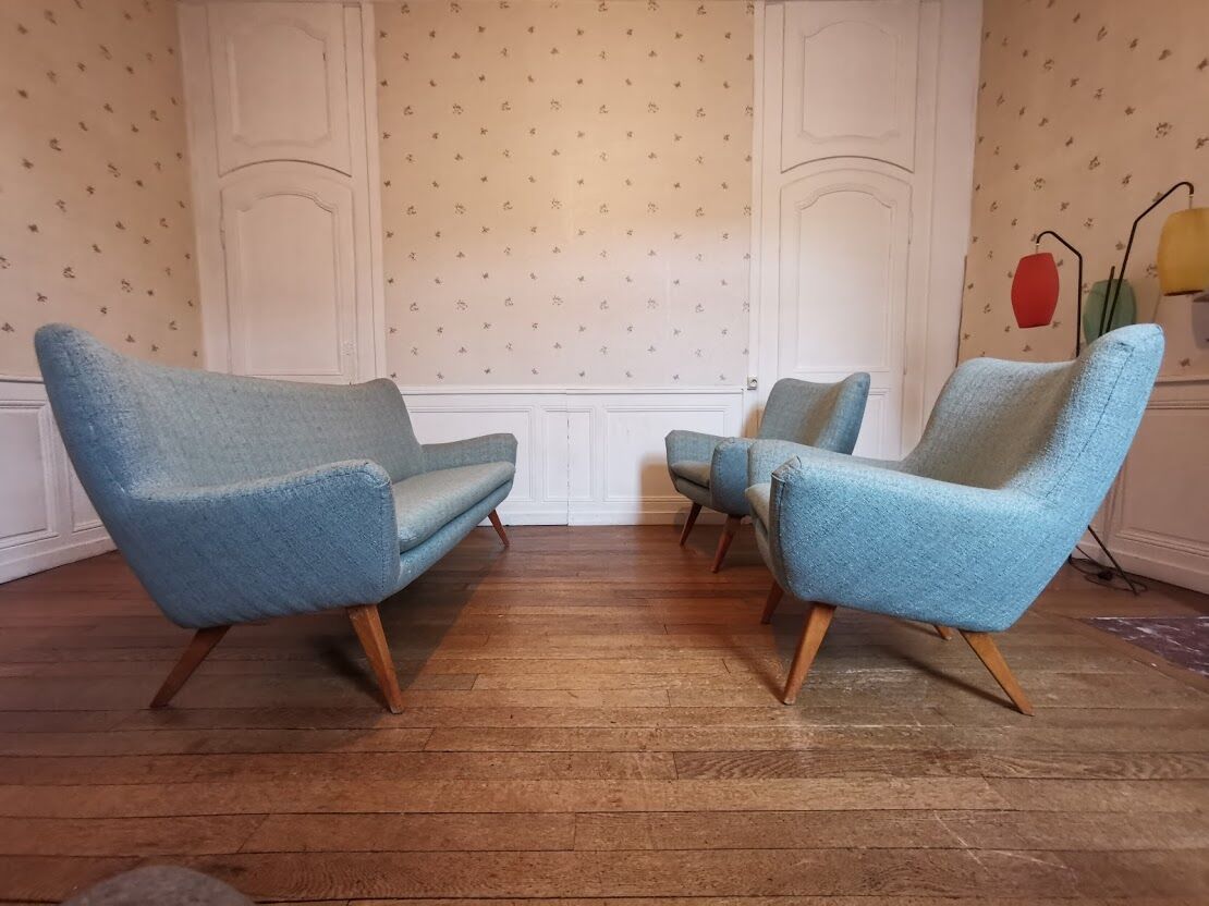 Rare 50s Swedish salon Restored for its rental in the film "Little Nicolas ,2021"