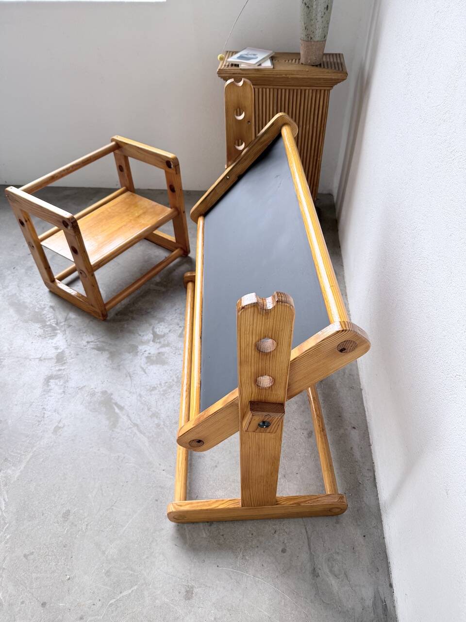Bureau et chaise enfant pin Bauhaus