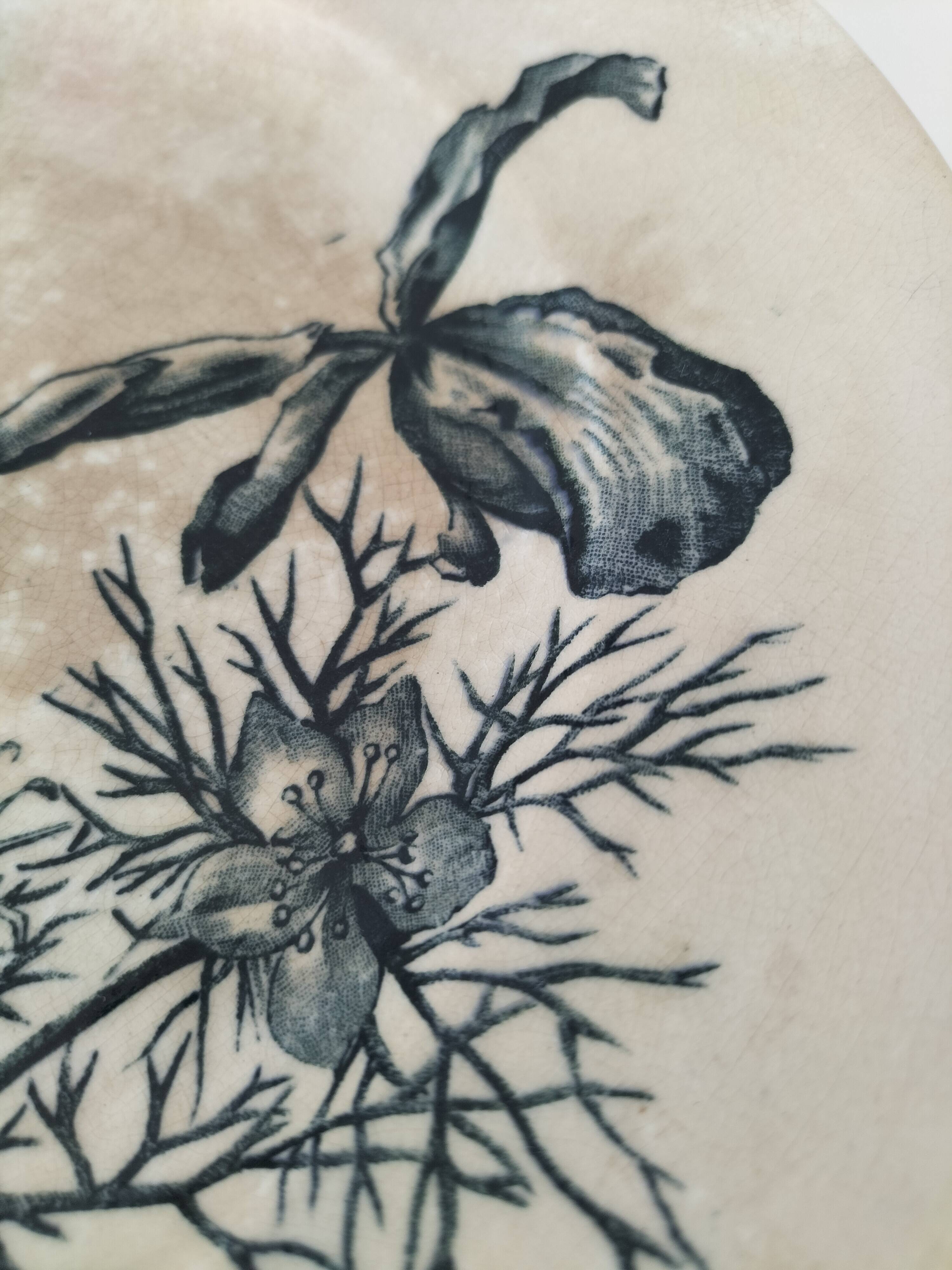 19th century pedestal plate Iron Earth