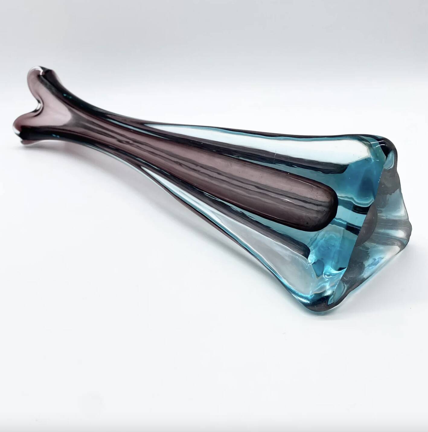 XXL eggplant vase / “Sommerso” — Italy, 1960/70s