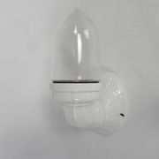 Wall lamp in porcelain with a transparent glass shade, 1930s.