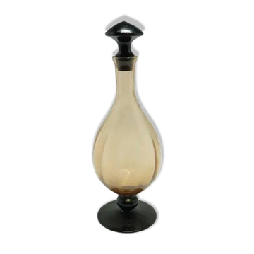 Carafe Art Déco en verre rose, Pologne, années 1930