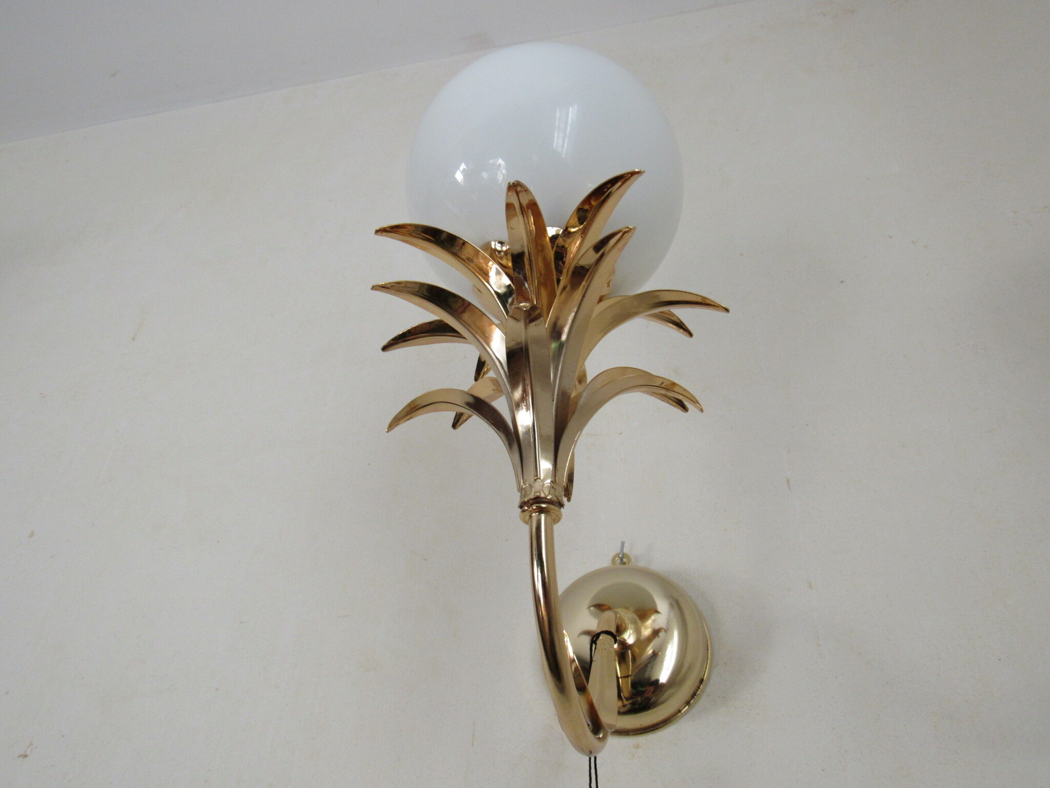 Luminaire wall lamp golden palm tree Sergio Terzani numbered