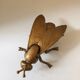 Cendrier vide poche Mouche abeille métal doré vintage
