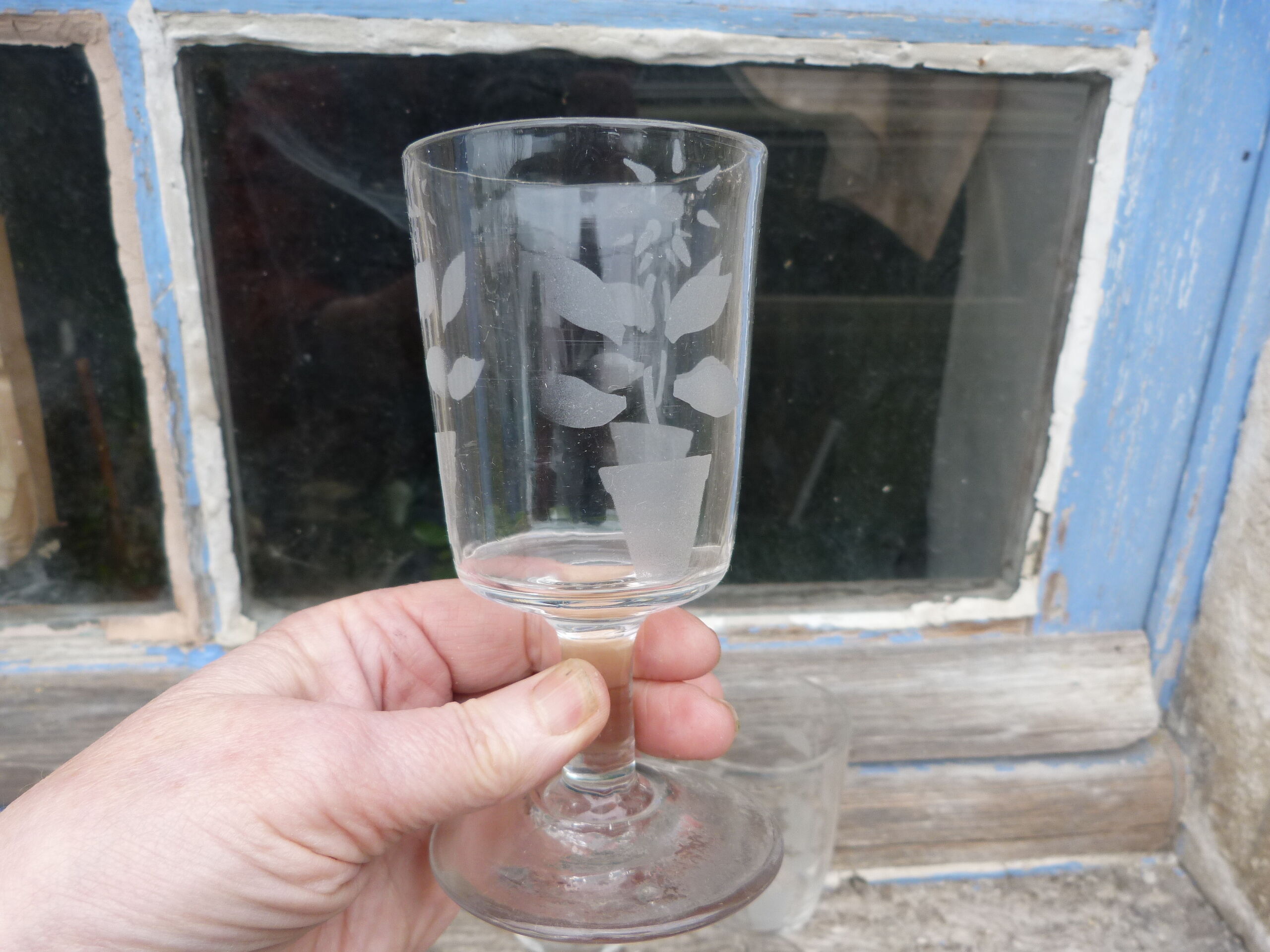 Wine glasses XIXth century blown thick