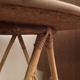 Small round rattan table