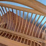 Vintage rattan magazine rack