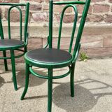 Set of 4 Chairs restaurant café wood curved bistro
