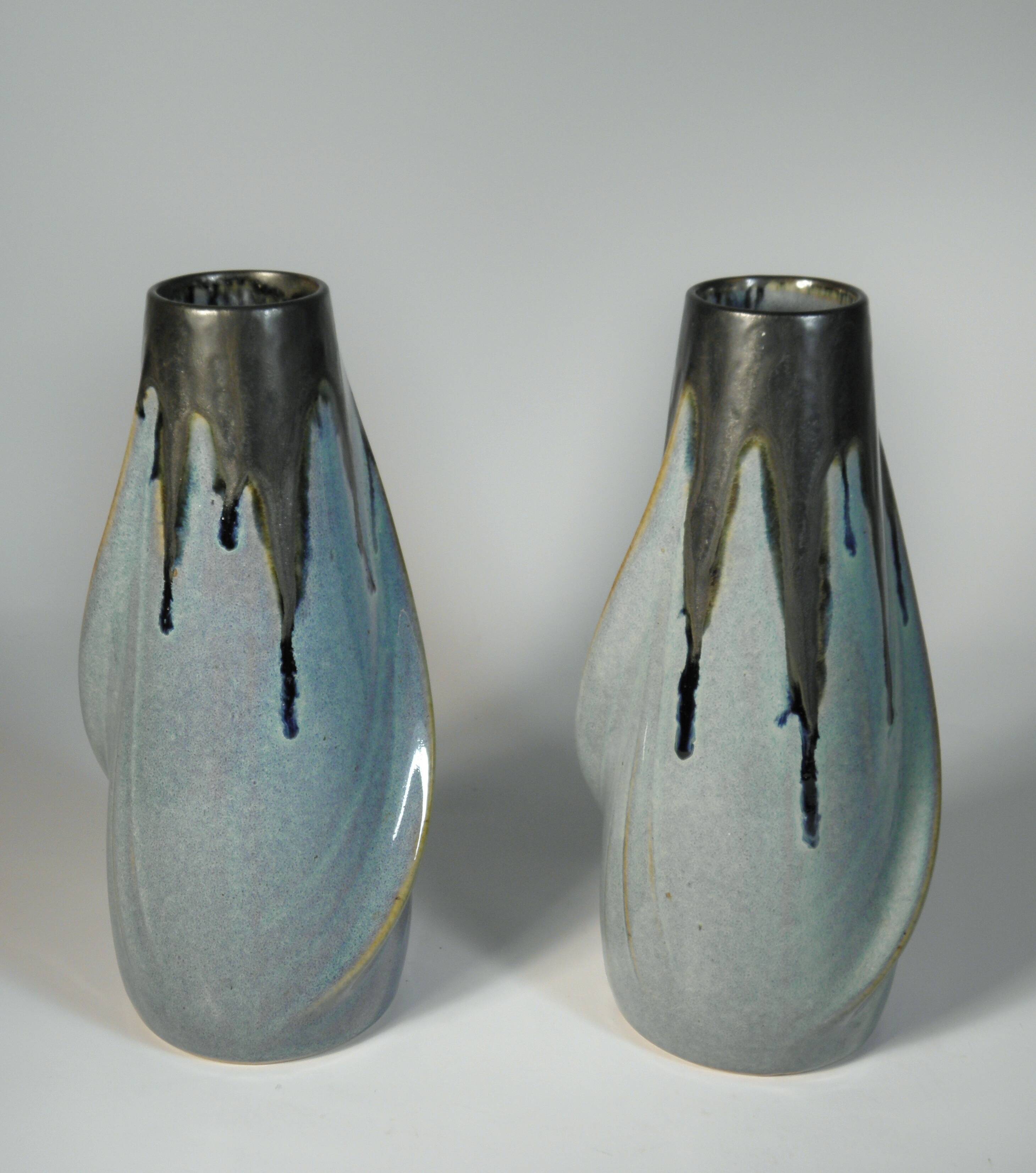 Pair of Art Nouveau style ceramic vases