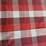 Old checkered tablecloth