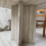 Octagonal travertine coffee table