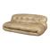 Italian 20thc beige "soriana" leather sofa by tobia scarpa for cassina