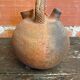 Gargoulette, cruche boule ancienne en terre cuite ciselée