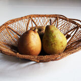 Original basket, wicker basket and vintage raffia