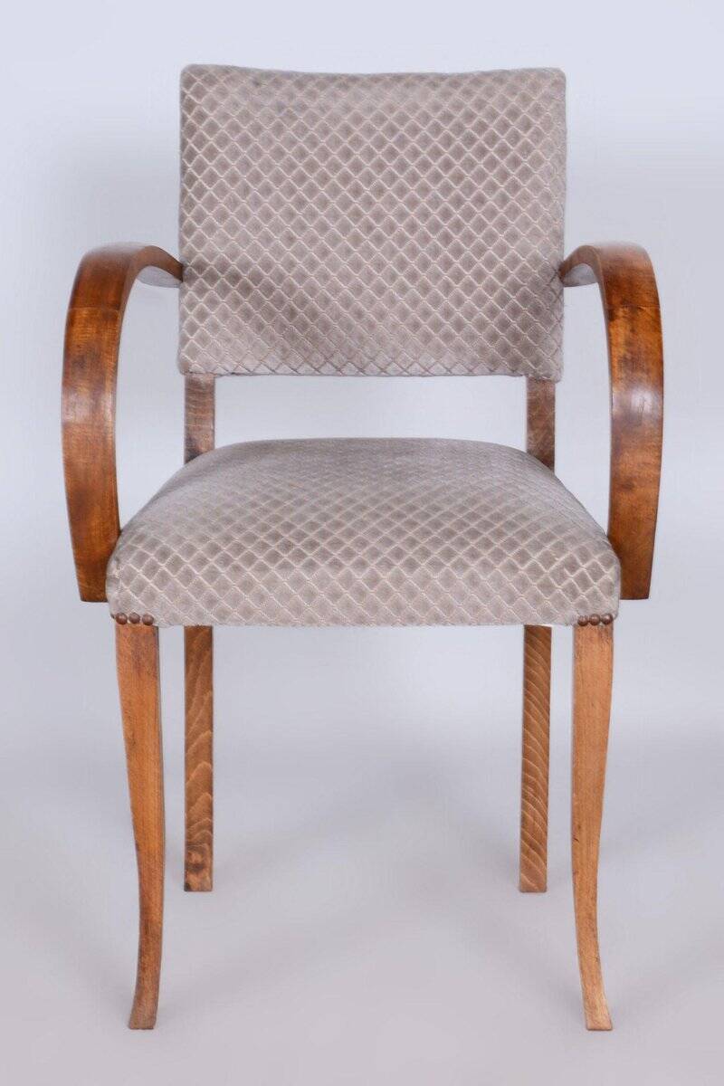 Fauteuil Art Déco en hêtre par Jules Leleu, années 1930