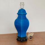 Blue turquoise ceramic table lamp