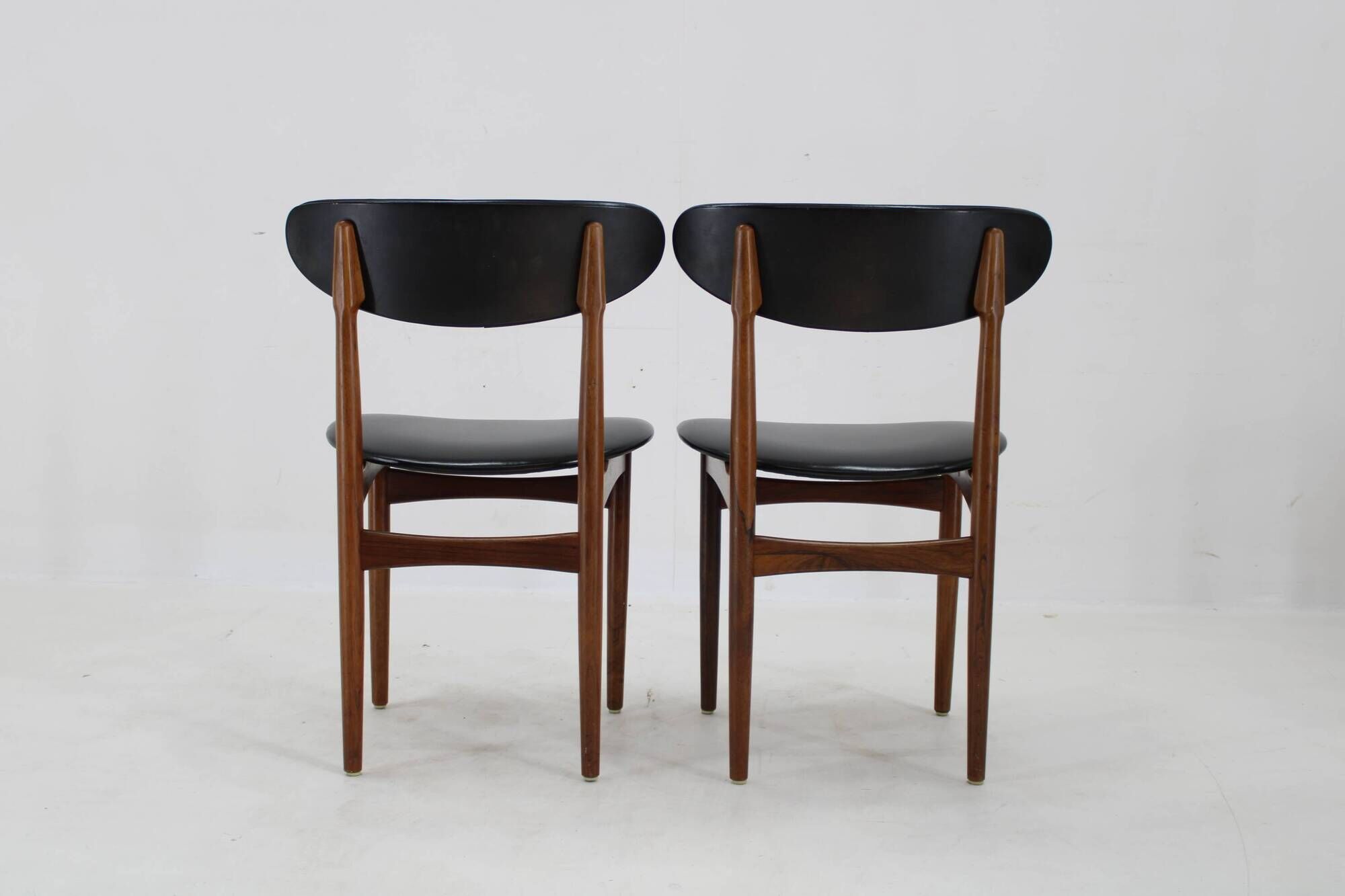 1960s Set of Six Scantic Mobelvaerk Dining Chairs in Leatherette, Denmark