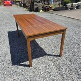 Vintage rectangular extendable teak table from the 60s