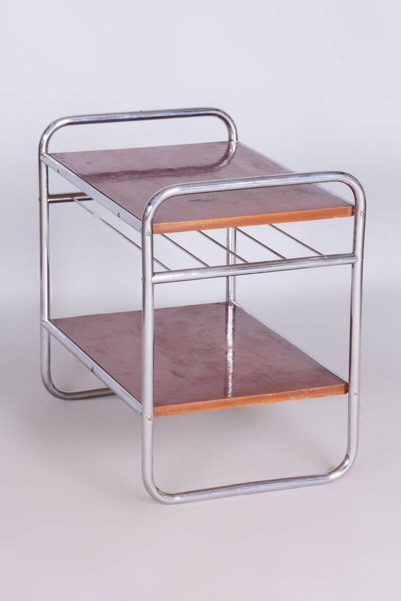 Bauhaus Side Table in Chrome-Plated Steel, 1930s