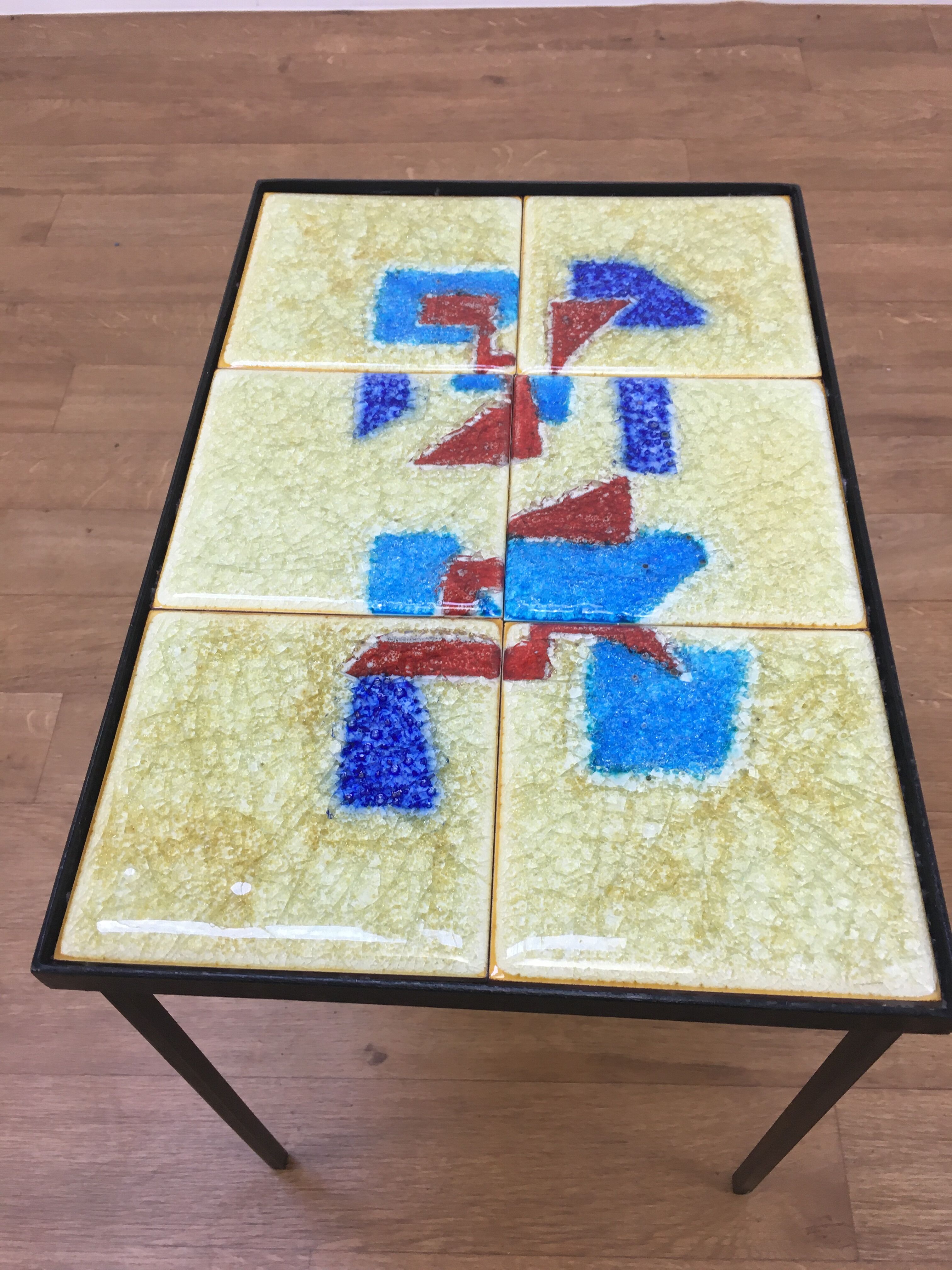 Ceramic side table 50s, modernist style