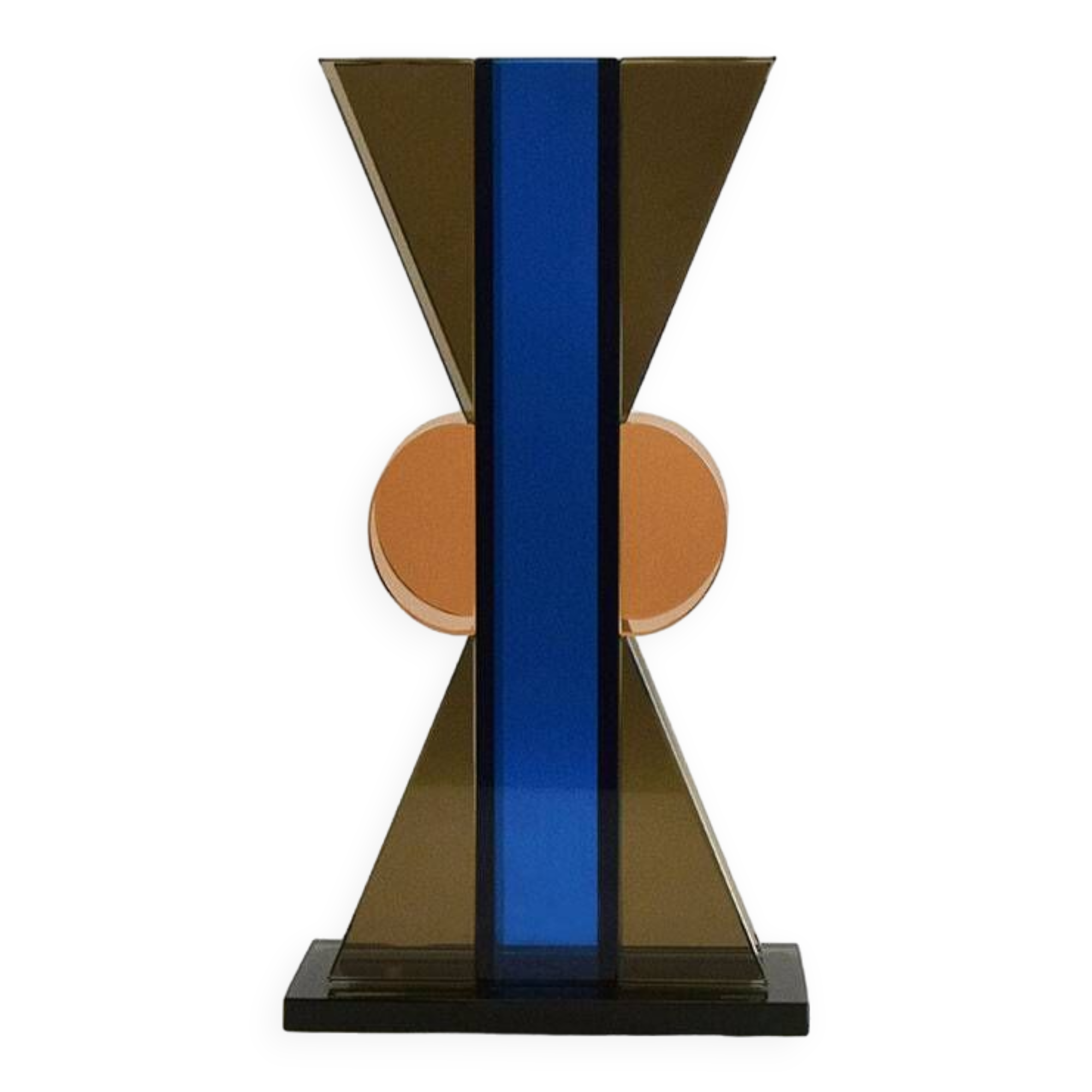 Vase en cristal Ettore Sottsass pour Fontana Arte 1970