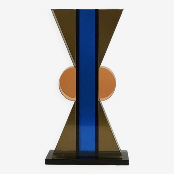 Vase en cristal Ettore Sottsass pour Fontana Arte 1970