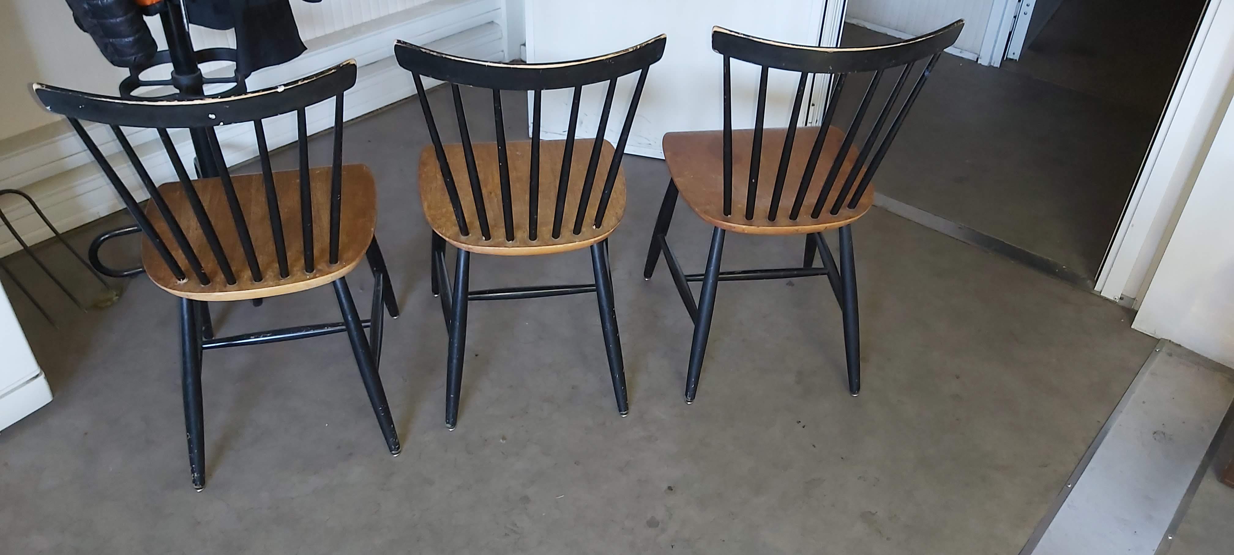 Lot of 3 chairs by Sven Erik Fryklund for Hagafors