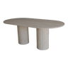 Olya oblong dining table in natural travertine