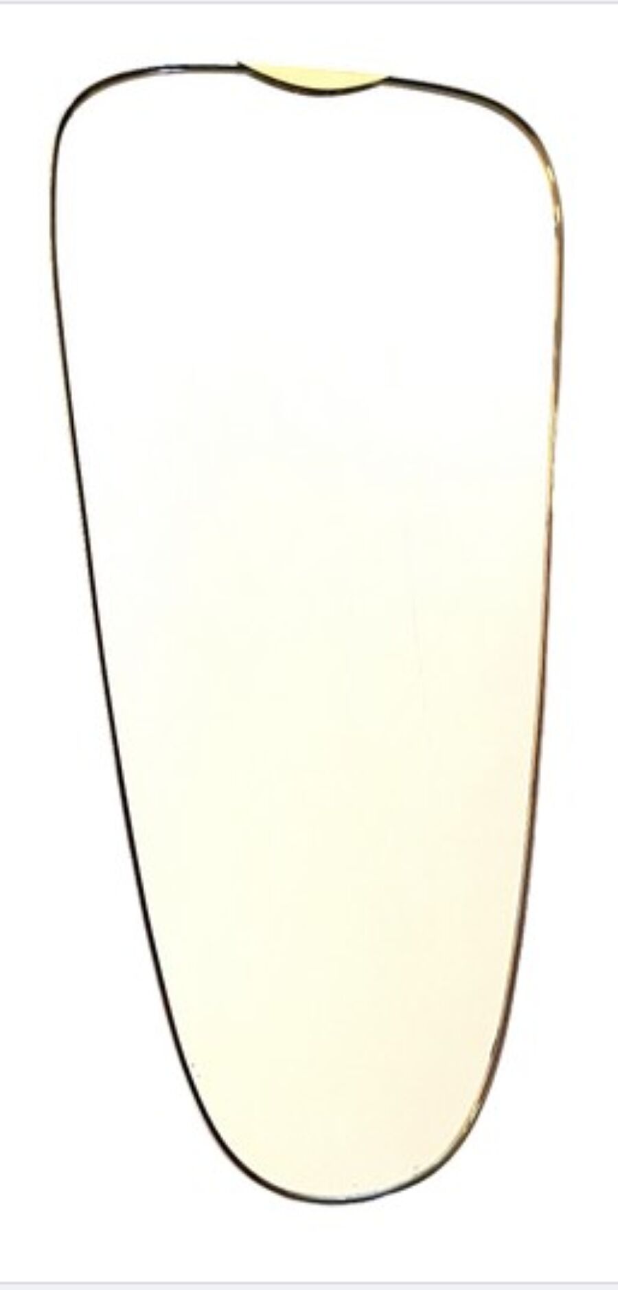Miroir Art Déco en laiton de forme libre 78 cm