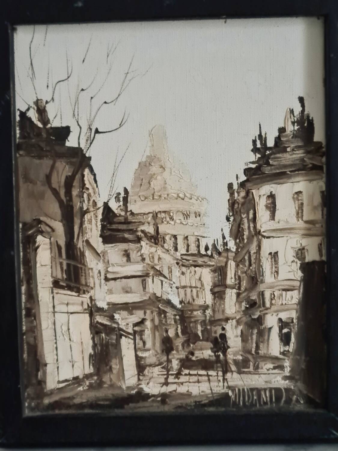 Oil on canvas Montmartre Midani M'Barki