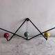 Wall coat rack Roger Feraud, metal and wooden balls.