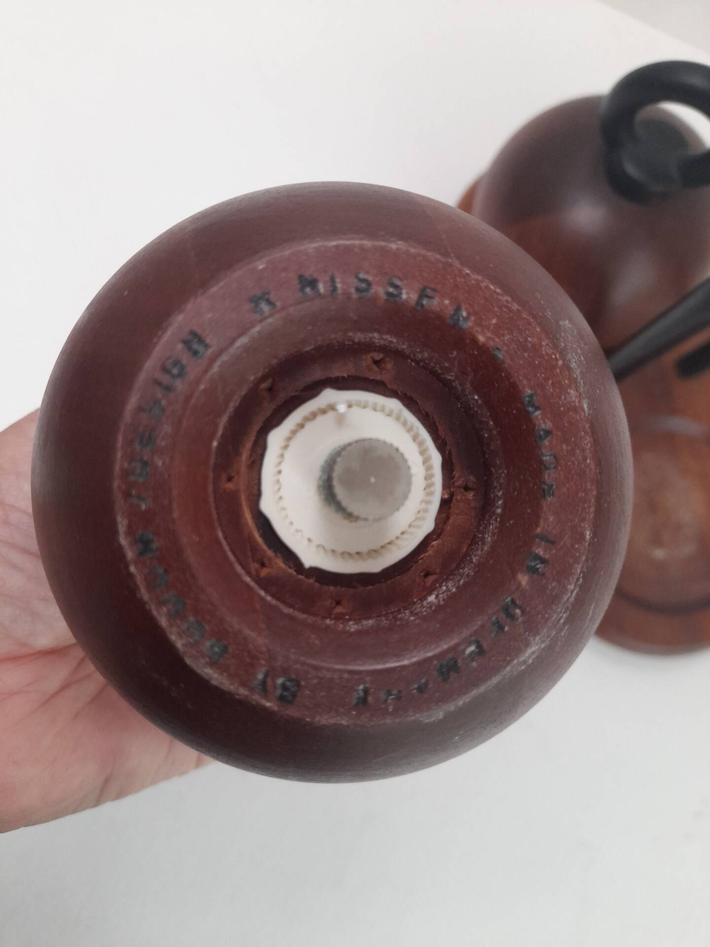 Pair of Richard Nissen Bodum salt and pepper mills.