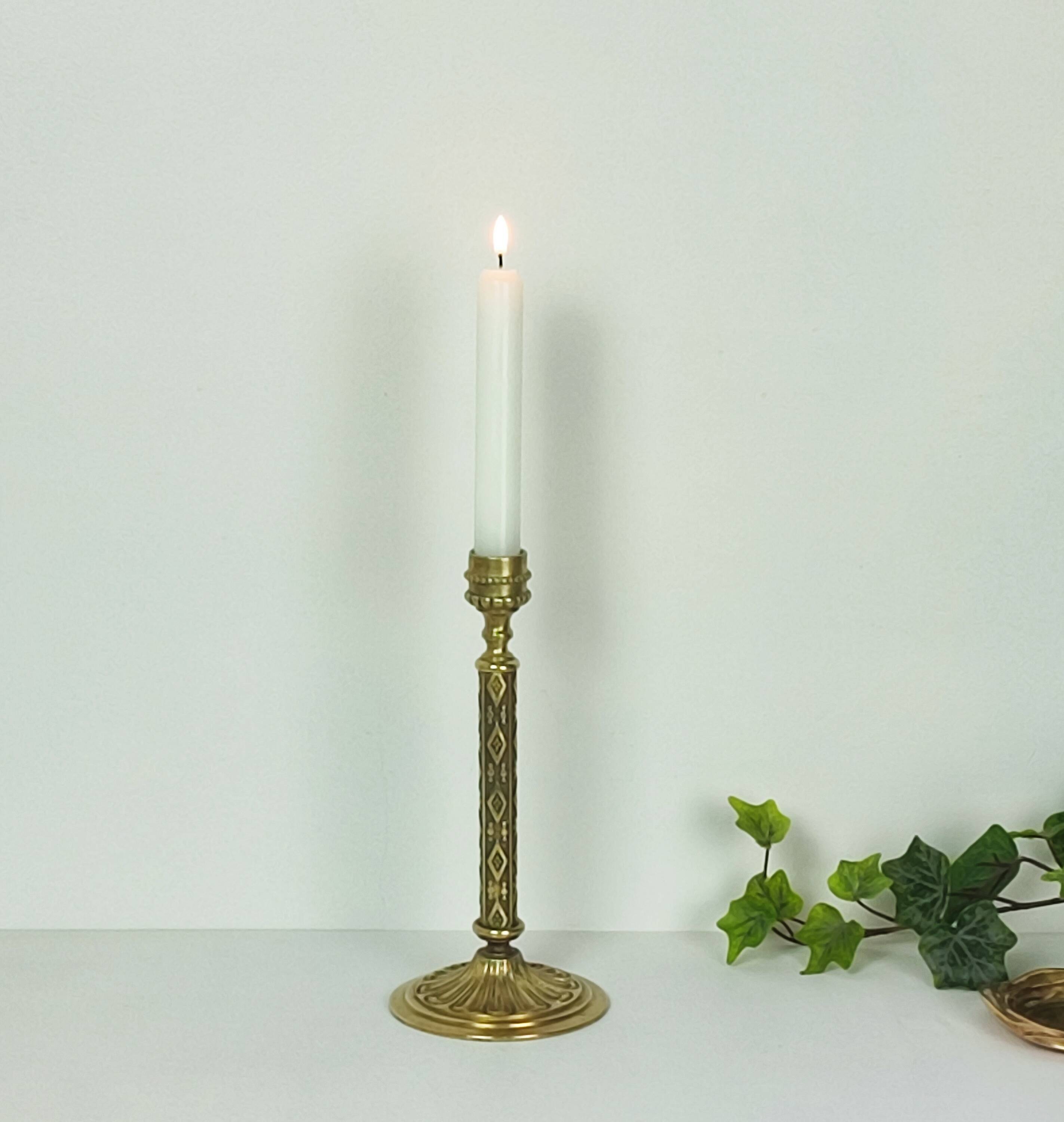 Gilt bronze candle holder