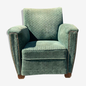 Fauteuil club en velours