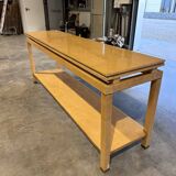 Parchment and brass console