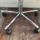 Former strafor adjustable metal chrome office chair - yellow fabric seat