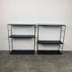 2 modular string wall shelves from the 60s, metal