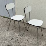 Formica chairs white compass feet