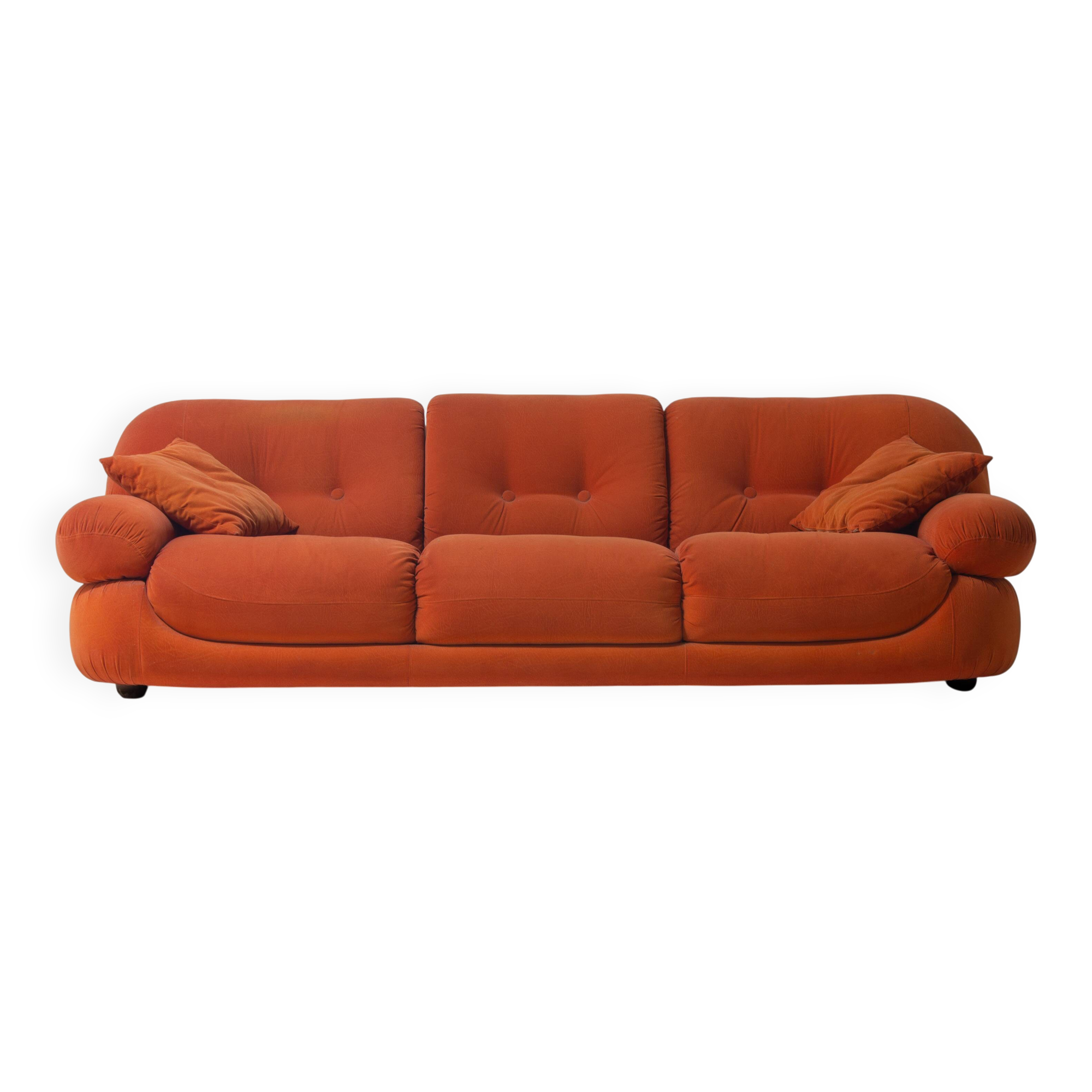 Vintage 'Sapporo' 3-seater sofa in suede by Mobil Girgi, 1970s