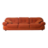 Vintage 'Sapporo' 3-seater sofa in suede by Mobil Girgi, 1970s