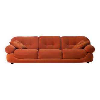 Vintage 'Sapporo' 3-seater sofa in suede by Mobil Girgi, 1970s