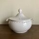 Neo-classical soup tureen Festons Pierre Motton Gien earthenware 1970