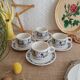 Set of 4 Villeroy & Boch cups and saucers - vintage