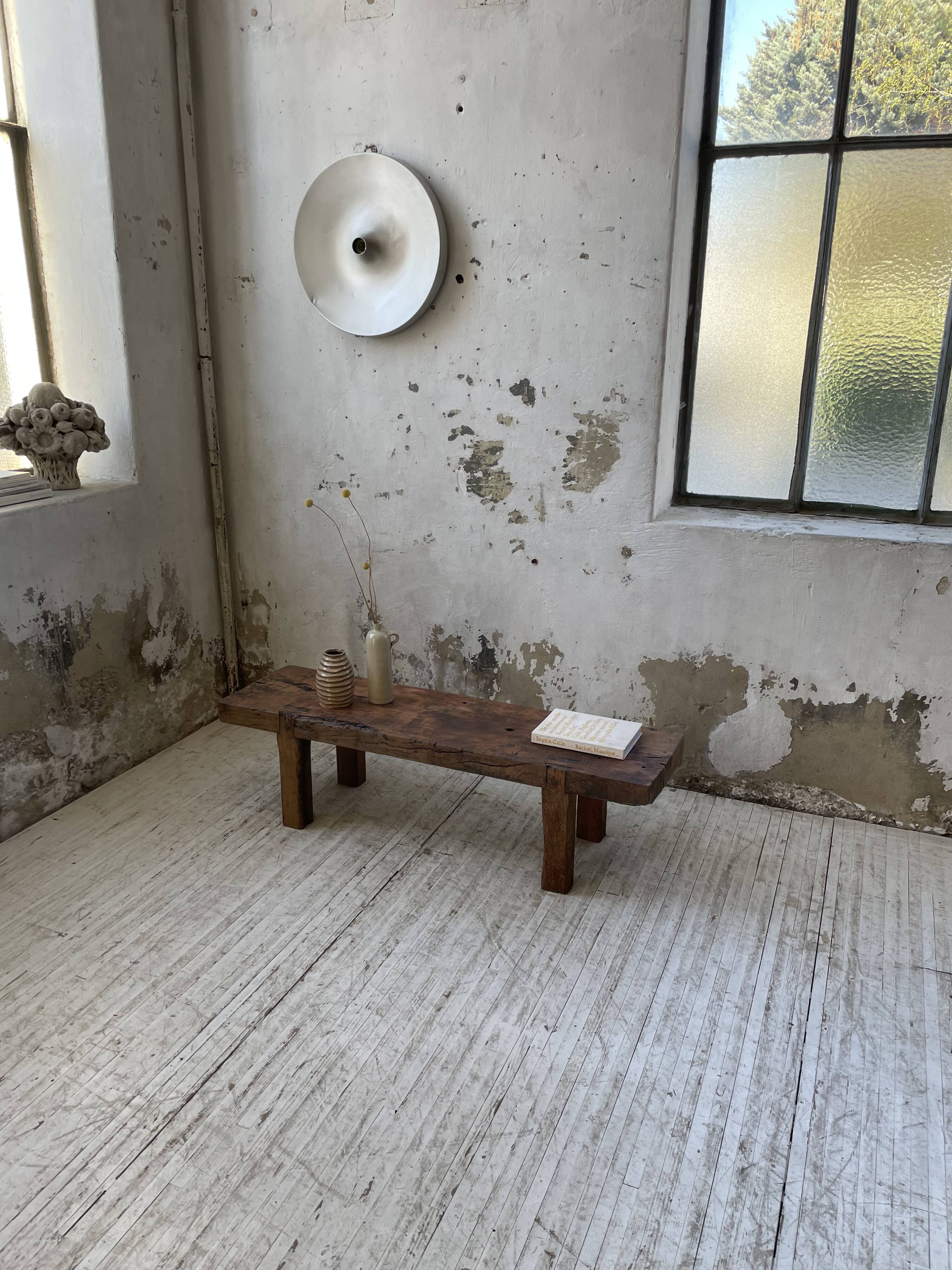 Brutalist workbench solid cherry coffee table