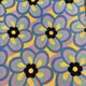 Transat années 70en toile à motifs colorés