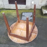 Round pine table spindle legs
