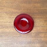 Vintage red glass solifleur vase by Cari Zalloni for WMF.