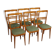 Six Italian  chairs in exotic wood and faux leather