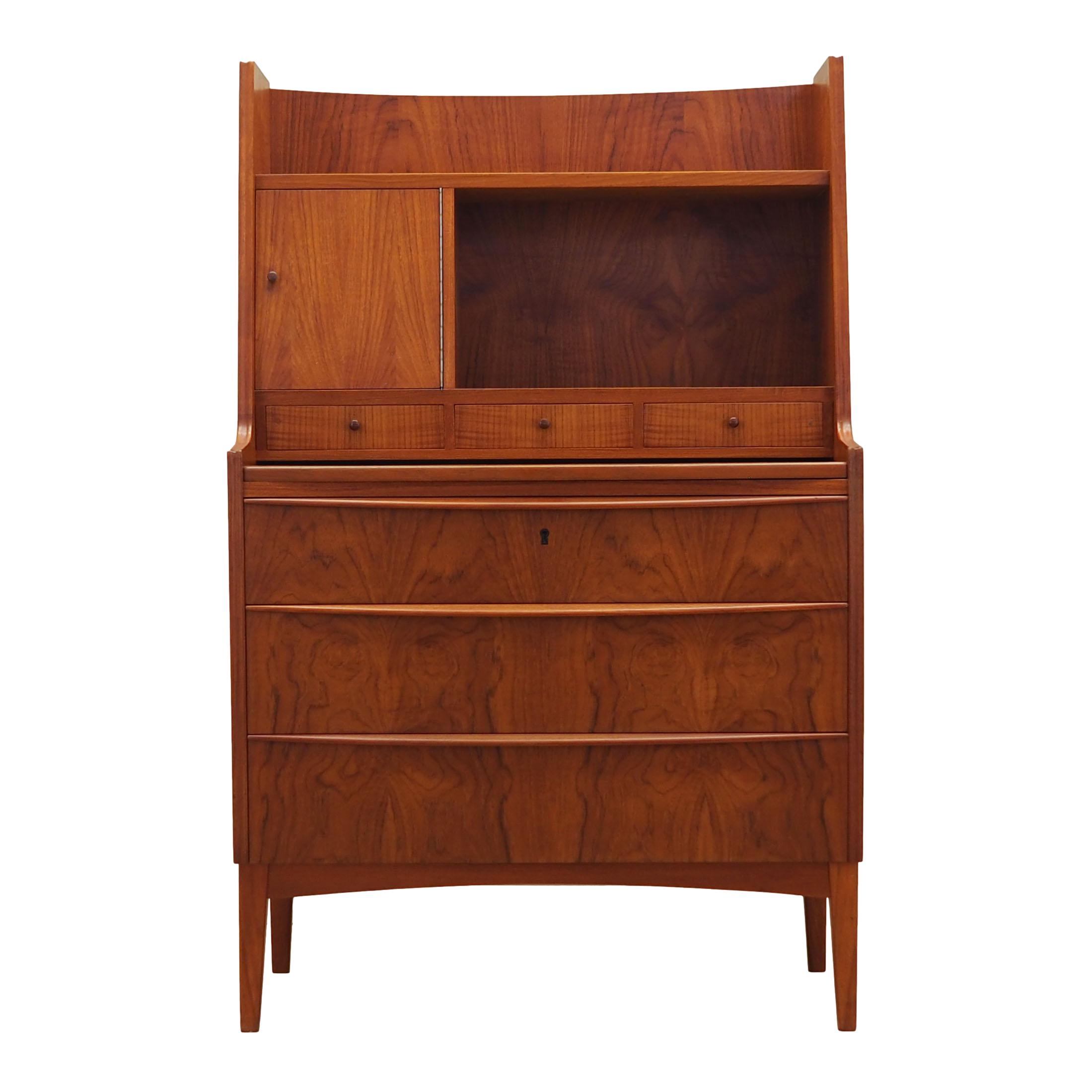 Teak secretary, Danish design, 1970s, production: Denmark