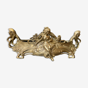 Large planter in gilded bronze Art nouvelles